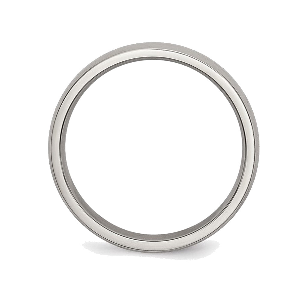 Ladies or Mens Chisel 4mm Comfort Fit Titanium Wedding Band Ring Image 2