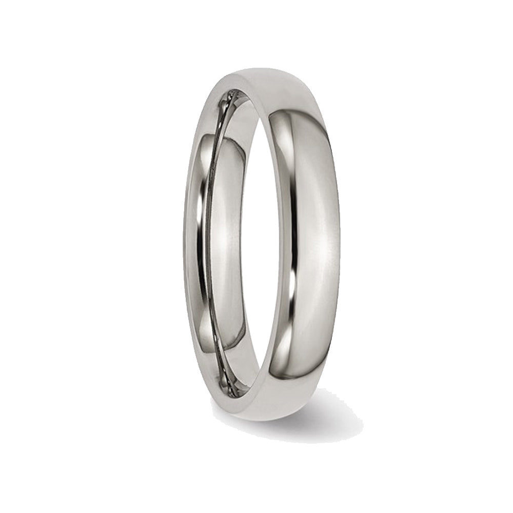 Ladies or Mens Chisel 4mm Comfort Fit Titanium Wedding Band Ring Image 4