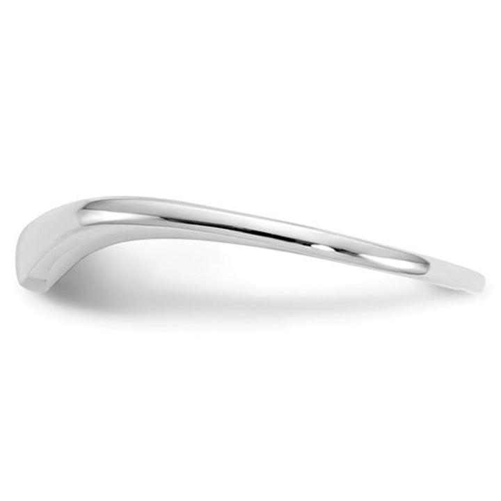 Classic Swirl Ring Band in 14K White Gold Image 2