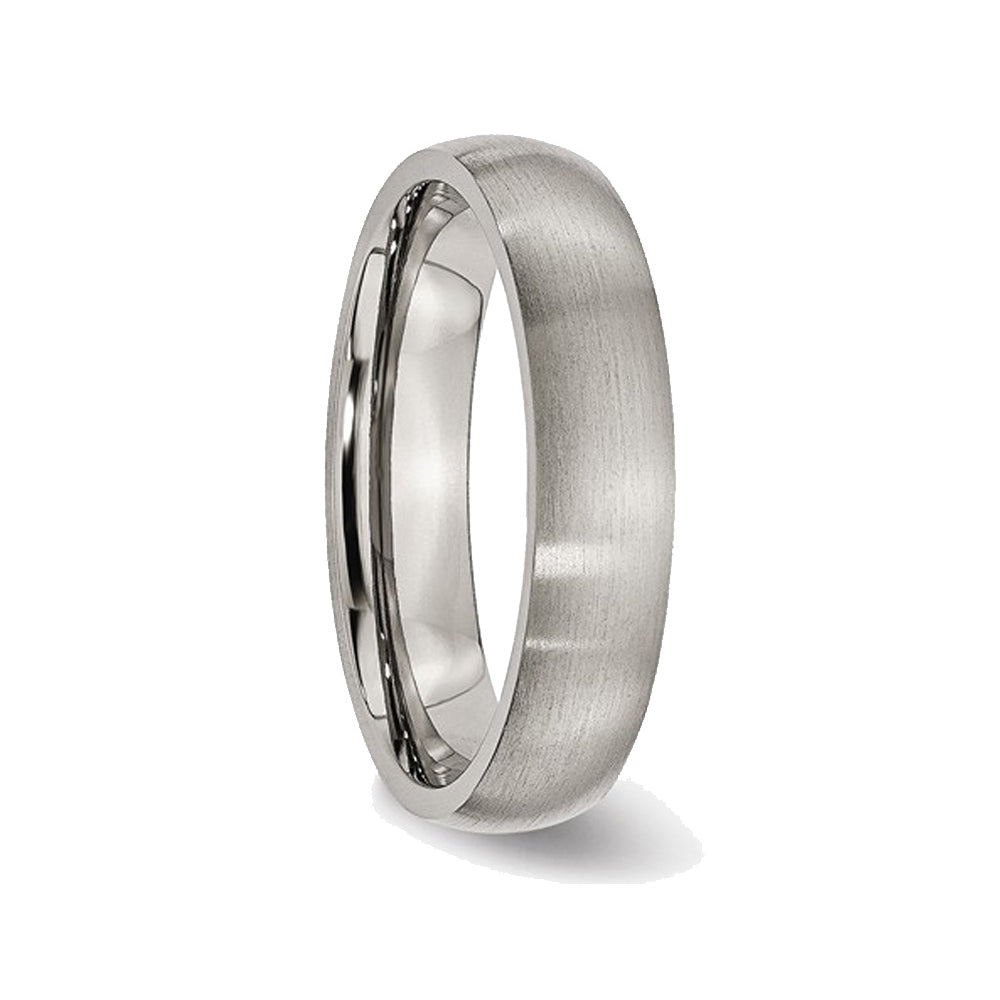 Mens Titanium 5mm Comfort Fit Wedding Band Ring Image 3