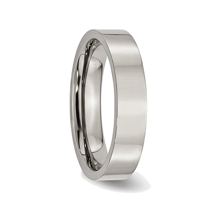 Ladies or Mens Chisel Titanium 5mm Comfort Fit Wedding Band Ring Image 4