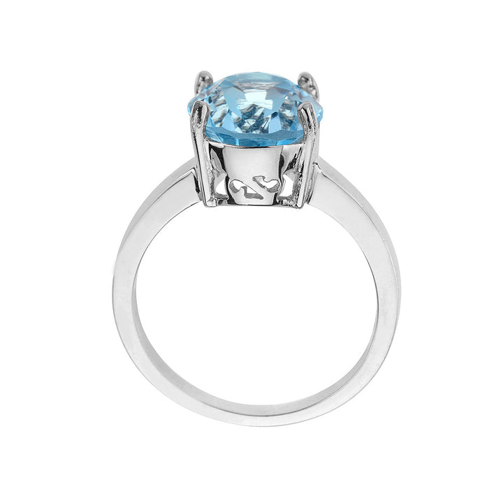 3.50 Carat (ctw) Blue Topaz Ring in Sterling Silver Image 2