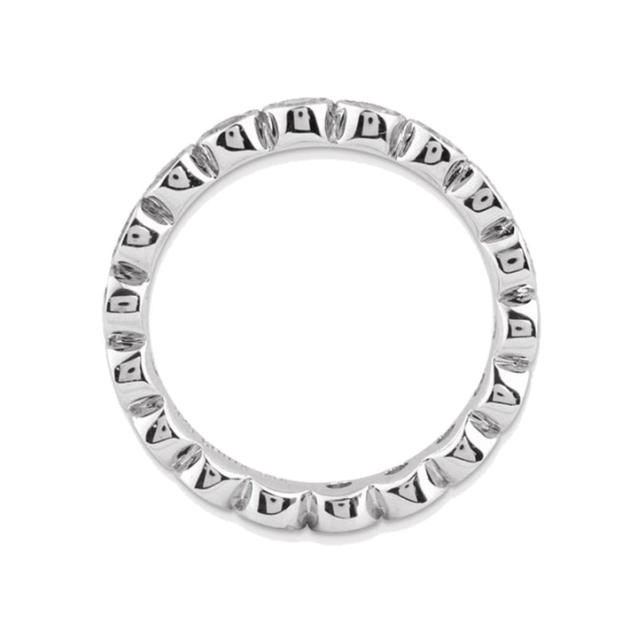 1.60 Carat (ctw) Natural Red Garnet Eternity Ring Band in Sterling Silver Image 3