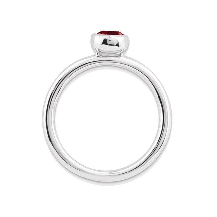 3/5 Carat (ctw) Lab-Created Ruby Ring in Sterling Silver Image 3