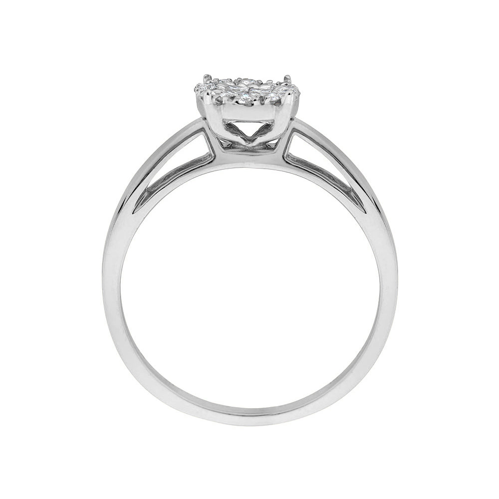 1/4 Carat (ctw) Diamond Engagement Ring in 14K White Gold Image 2