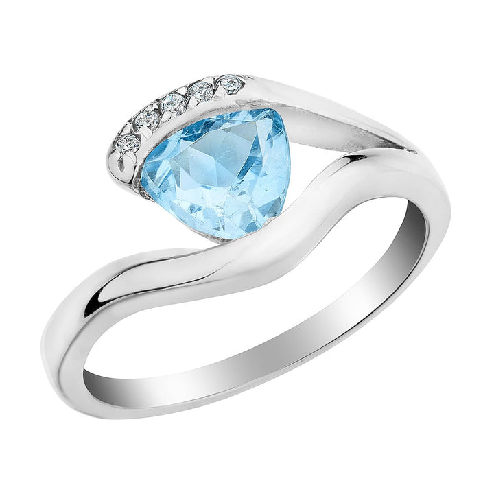 Sterling Silver Trillian Blue Topaz Ring Image 1