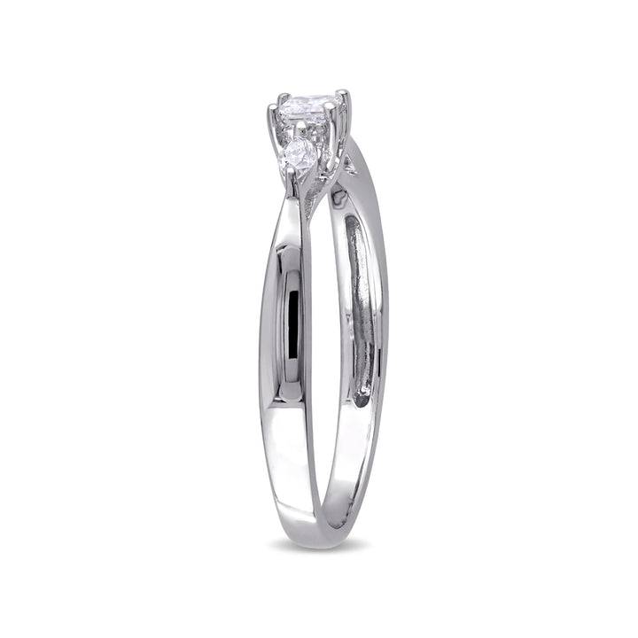 1/4 Carat (ctw G-HI2-I3) Diamond Promise Ring in 10K White Gold Image 2