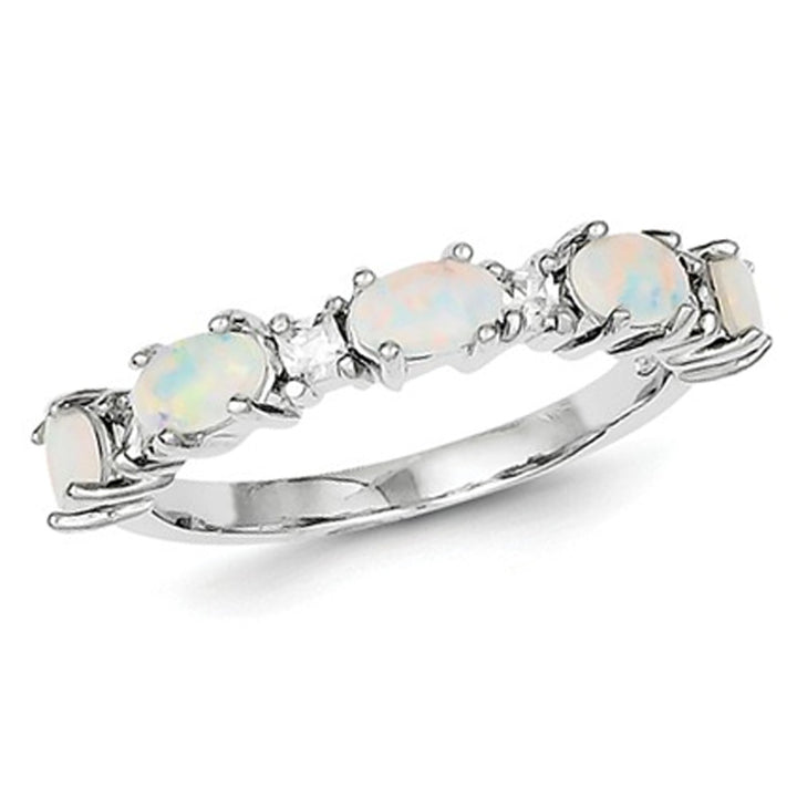 Lab-Created Opal Ring in Sterling Silver Image 4