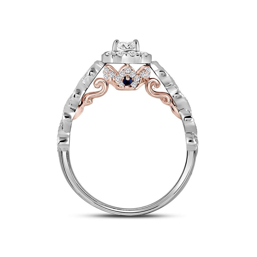 7/10 Carat (ctw G-HSI2-I1) Emerald Cut Diamond Engagement Ring in 14K White Gold Image 2