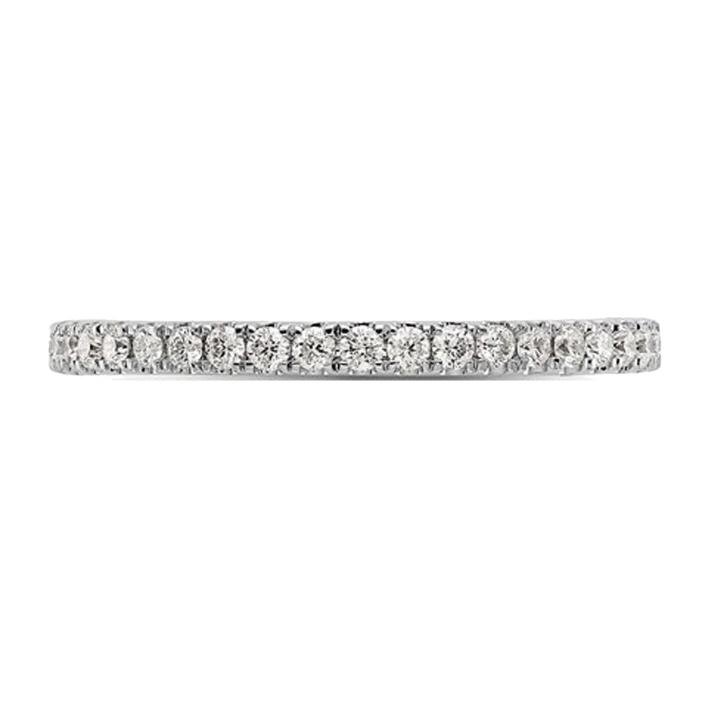 1/2 Carat (ctw Color H-II1-I2) Diamond Eternity Wedding Band Ring in 14K White Gold Image 4