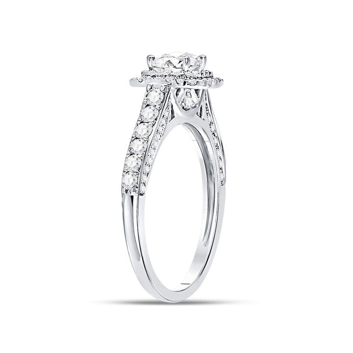 7/8 Carat (ctw G-HI1) Princess Cut Diamond Engagement Ring in 14K White Gold Image 3
