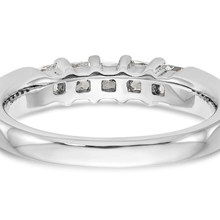7/10 Carat (ctw I-JI1-I2) Princess Cut Diamond Anniversary Wedding Band Ring in 14K White Gold Image 3