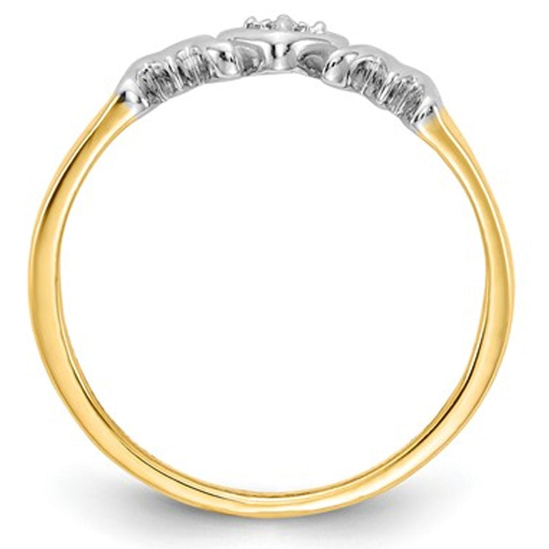 14K Yellow Gold Polished MOM Ring with Diamond Accent Image 2