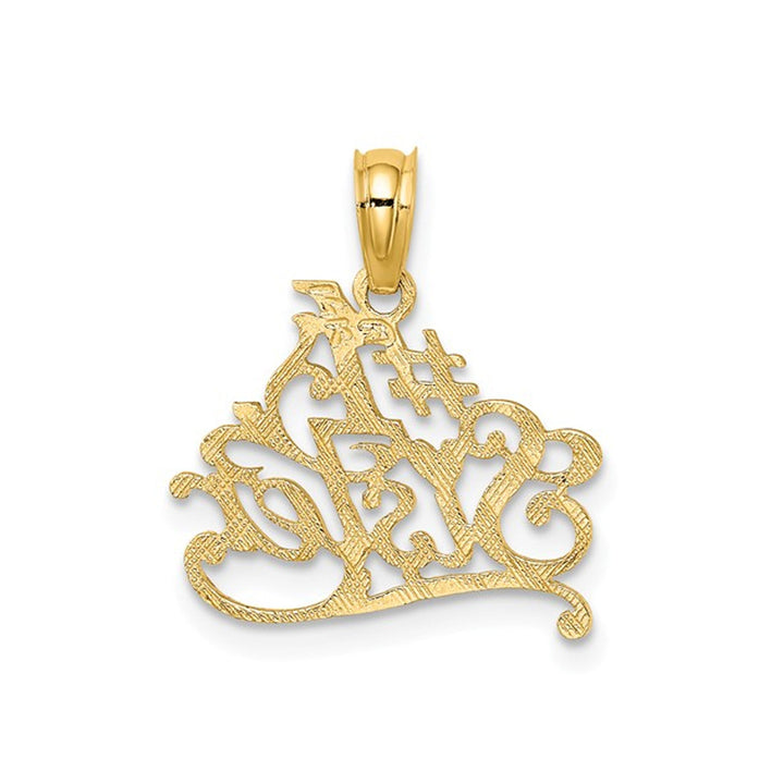 14K Yellow Gold 1 SISTER Charm Pendant Necklace with Chain Image 3