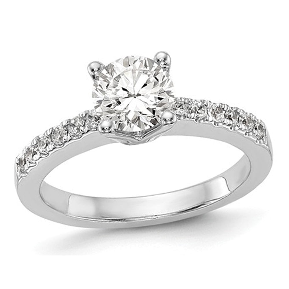 3/8 Carat (ctw Color SI1-SI2G-H-I) Lab Grown Diamond Engagement Ring in 14K White Gold Image 6