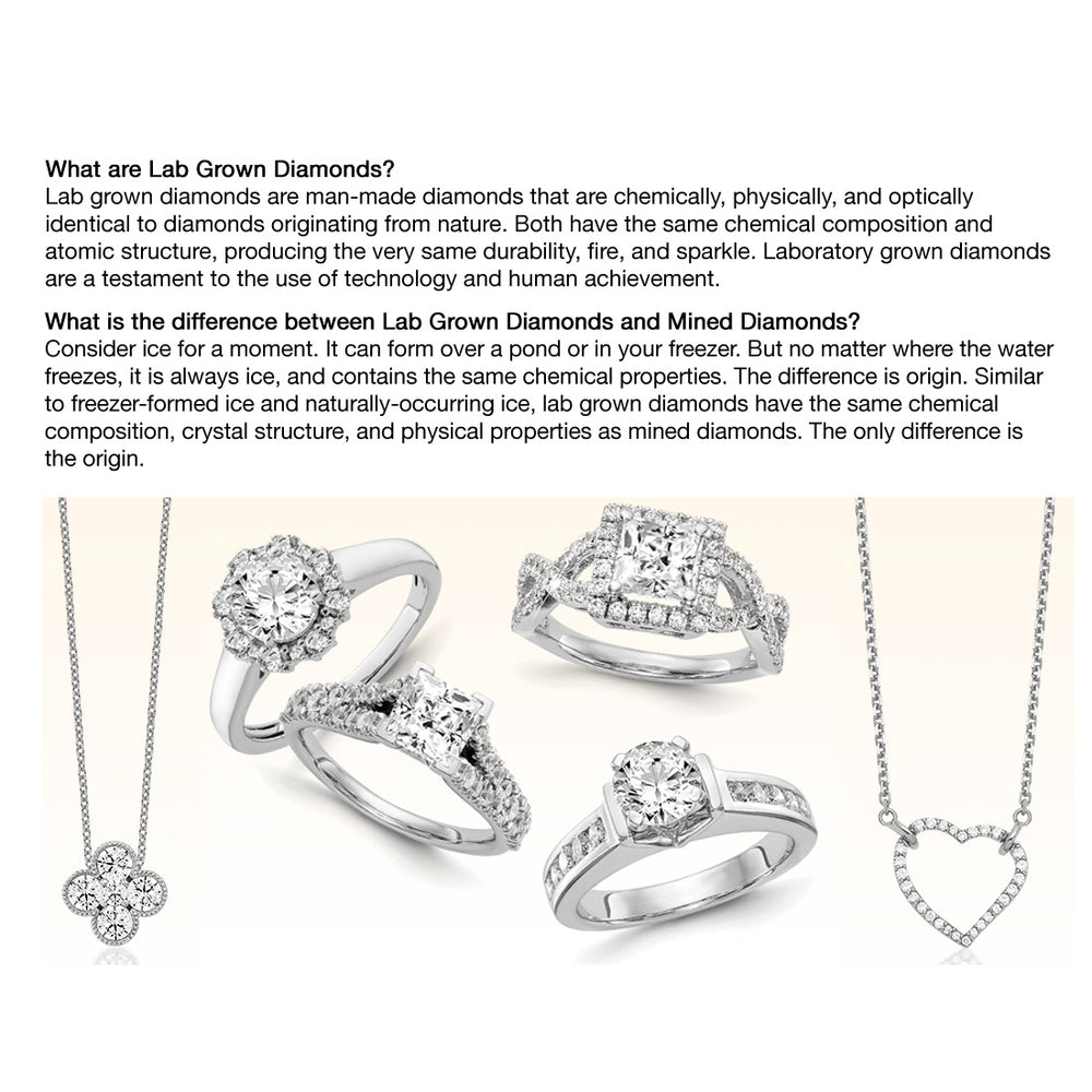 1/2 Carat (ctw G-H-ISI1-SI2) Lab Grown Diamond Engagement Halo Ring in 14K White Gold Image 2