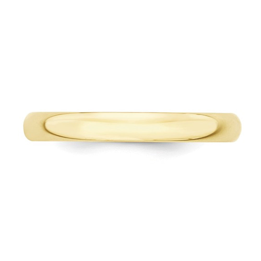 Ladies 10K Yellow Gold 3mm Polished Wedding Band Ring Image 3