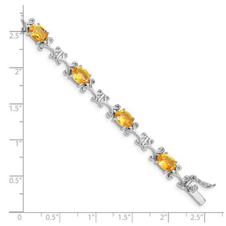 6.75 Carat (ctw) Citrine Bracelet in Sterling Silver Image 2