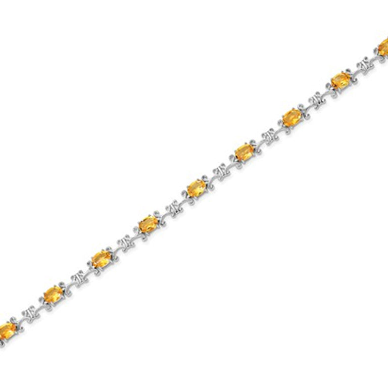 6.75 Carat (ctw) Citrine Bracelet in Sterling Silver Image 3