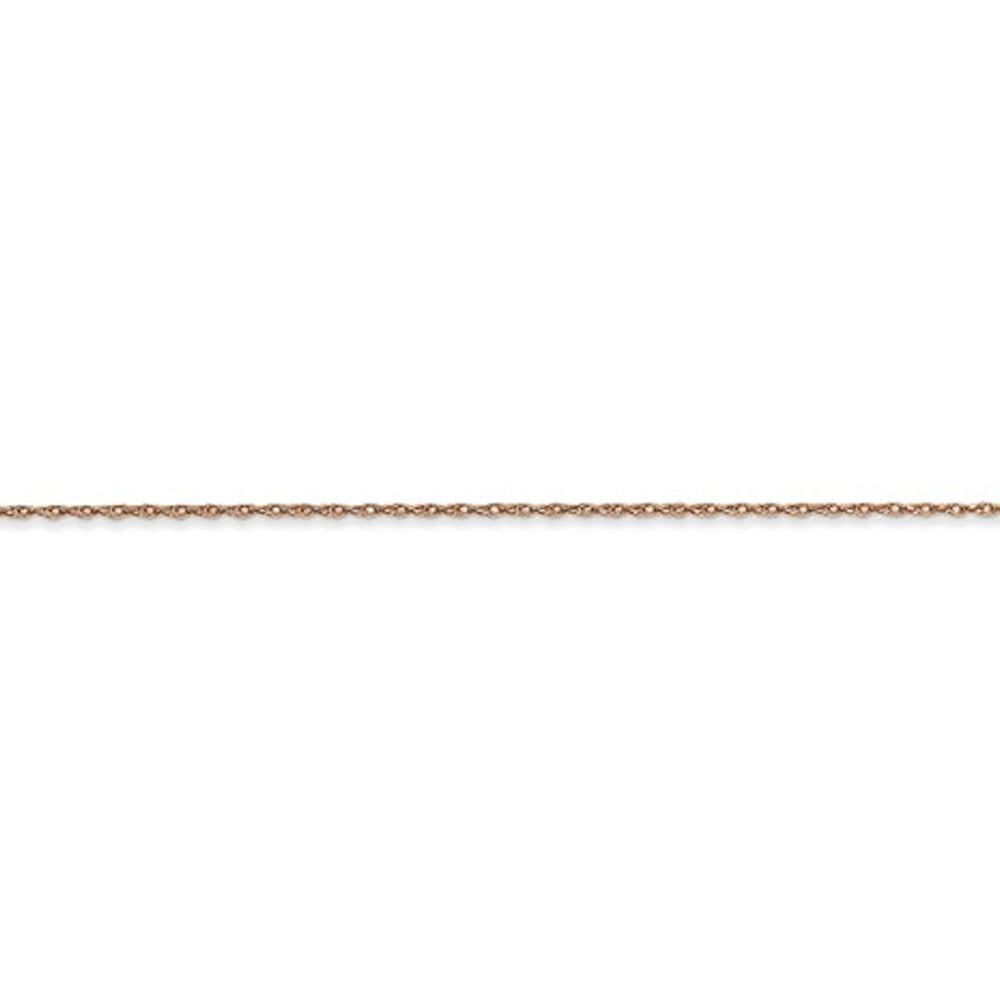 14K Rose Pink Gold 18 inch .50mm Cable Rope Chain Image 4