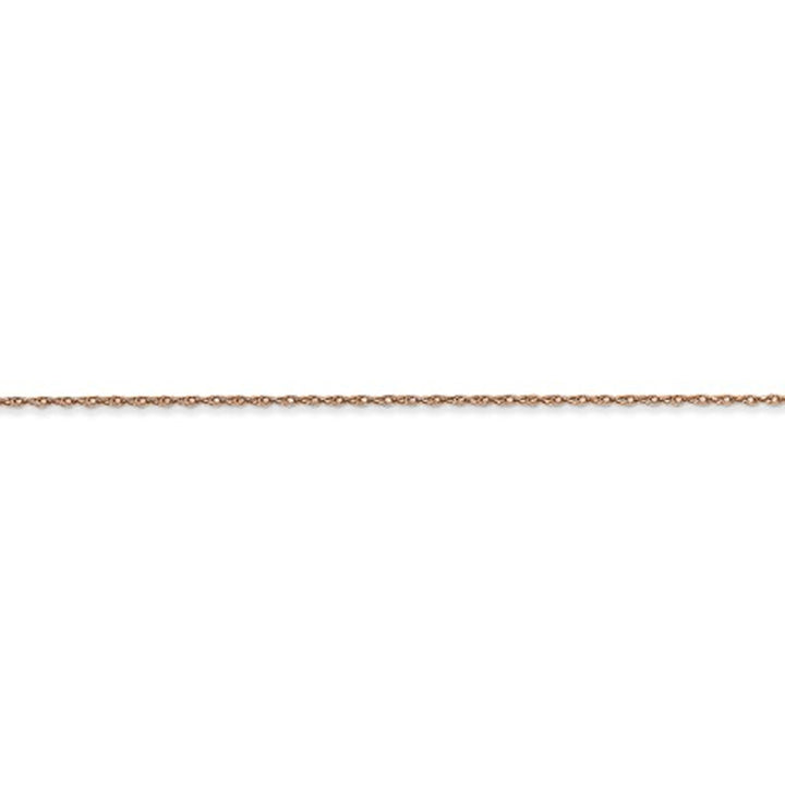 14K Rose Pink Gold 18 inch .50mm Cable Rope Chain Image 4