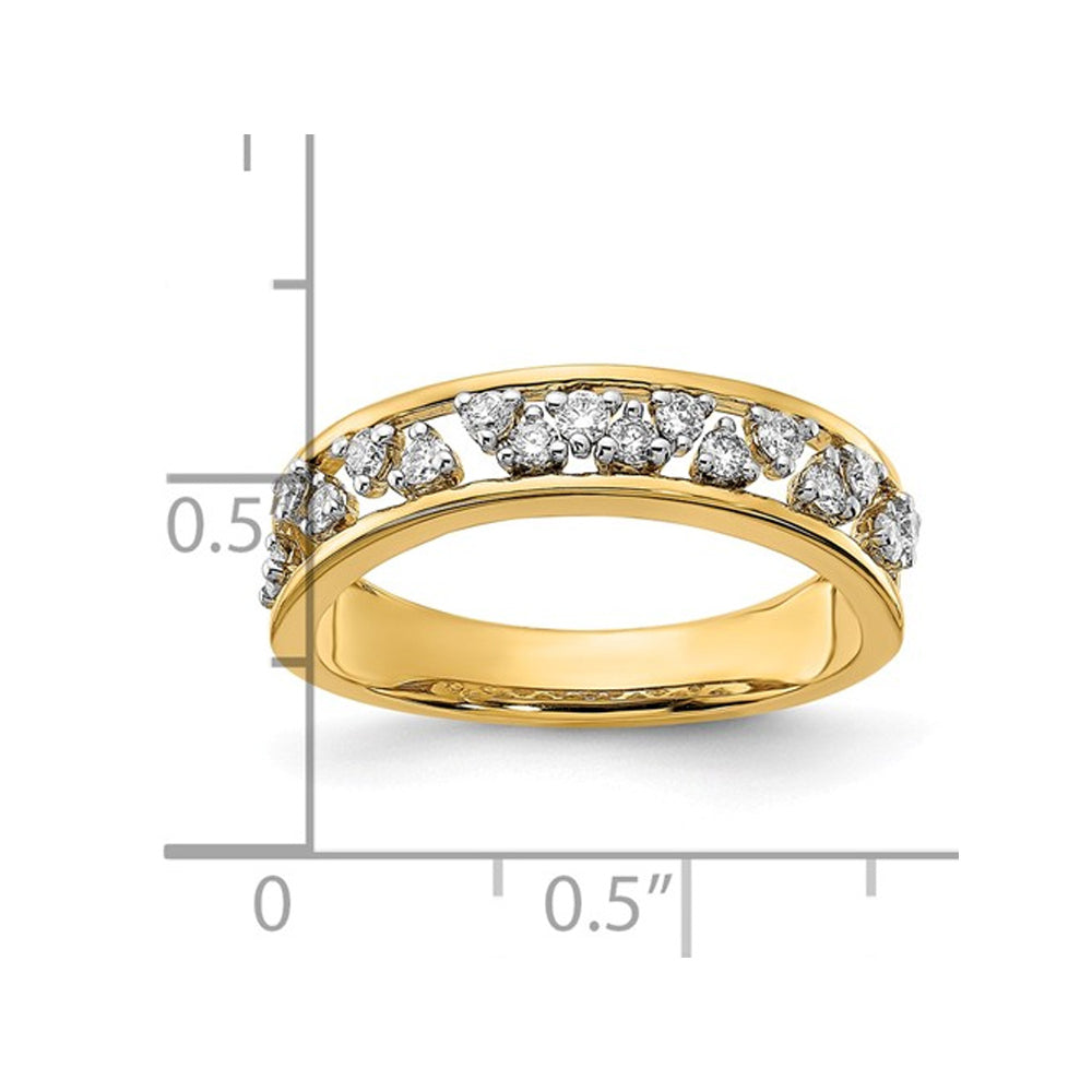 1/3 Carat (ctw I-J I2-I3) Ladies Diamond Wedding Band Ring in 14K Yellow Gold Image 2