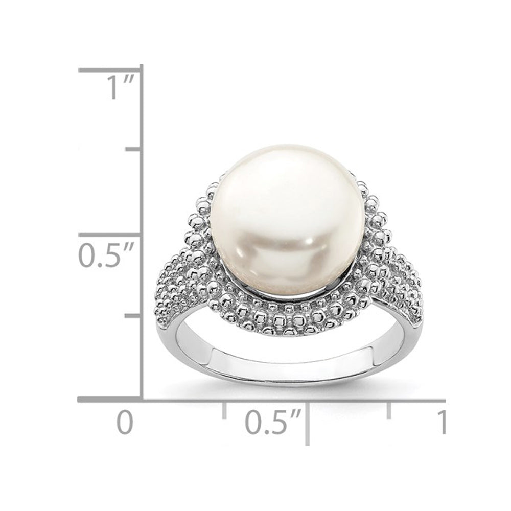 Freshwater Cultured 11-12mm Pearl Ring in Sterling Silver Image 2