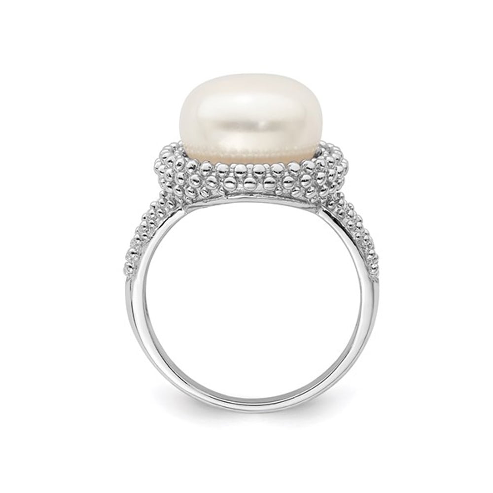 Freshwater Cultured 11-12mm Pearl Ring in Sterling Silver Image 4