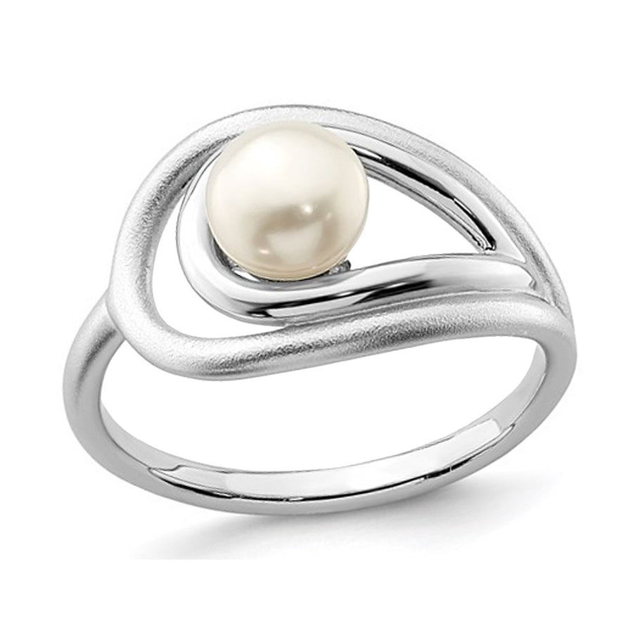 Freshwater Cultured Pearl Ring 6-7mm in Sterling Silver Image 1