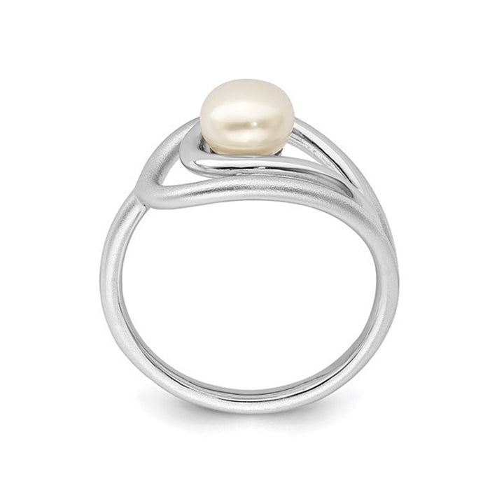 Freshwater Cultured Pearl Ring 6-7mm in Sterling Silver Image 4