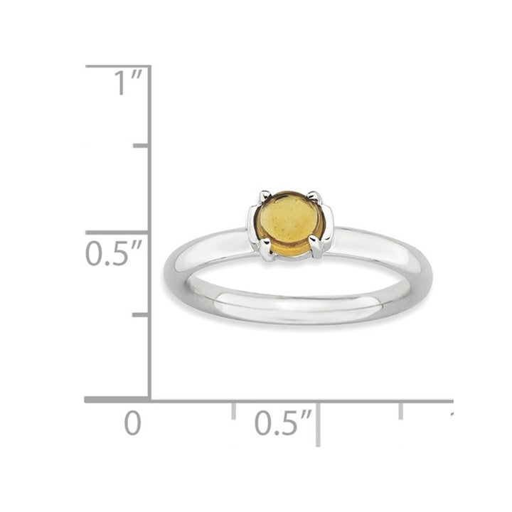 2/5 Carat (ctw) Citrine Solitaire Ring in Sterling Silver Image 3