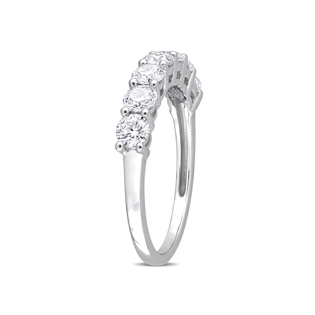 1.00 Carat (ctw) Lab-Created Moissanite Anniversary Band Ring in Sterling Silver Image 4