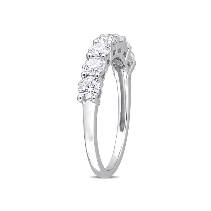 1.00 Carat (ctw) Lab-Created Moissanite Anniversary Band Ring in Sterling Silver Image 4