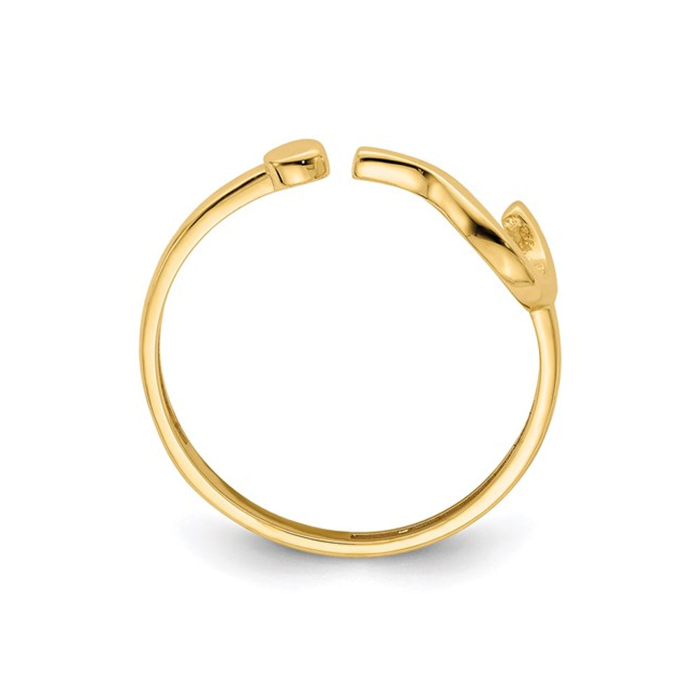 14K Yellow Gold Question Mark Charm Ring Image 2