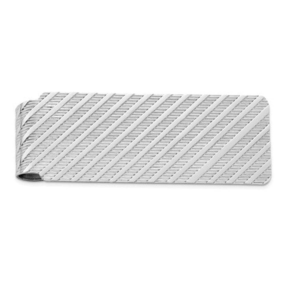 Sterling Silver Rhodium Plated Money Clip Image 2