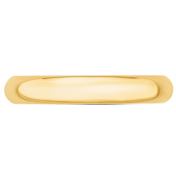 Ladies 14K Yellow Gold Comfort Fit 4mm Wedding Band Ring Image 3