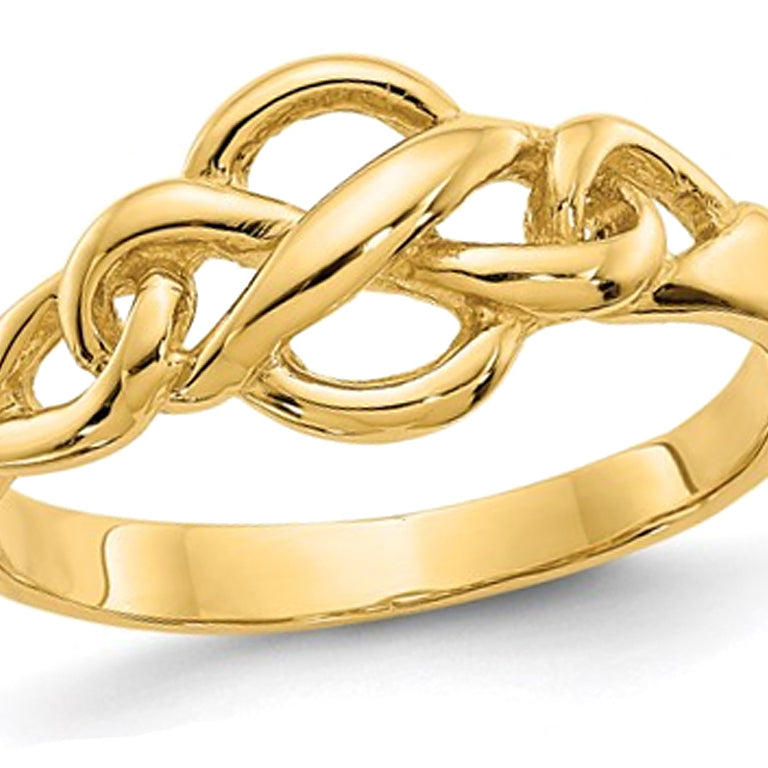 14K Yellow Gold Free Form Knot Ring (SIZE 6) Image 1