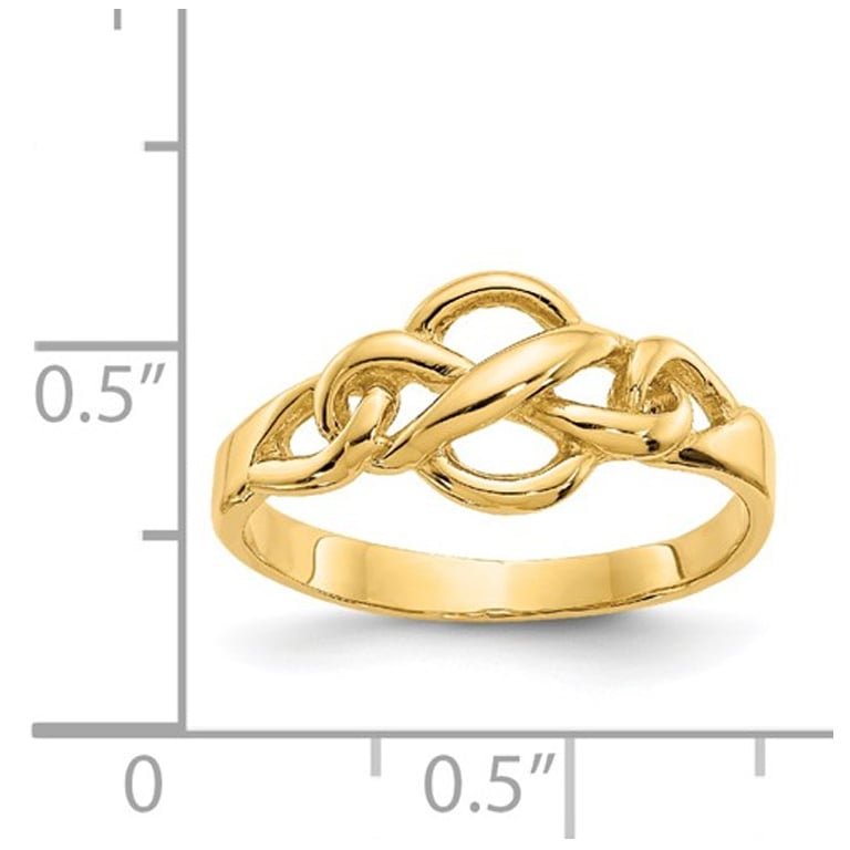 14K Yellow Gold Free Form Knot Ring (SIZE 6) Image 2