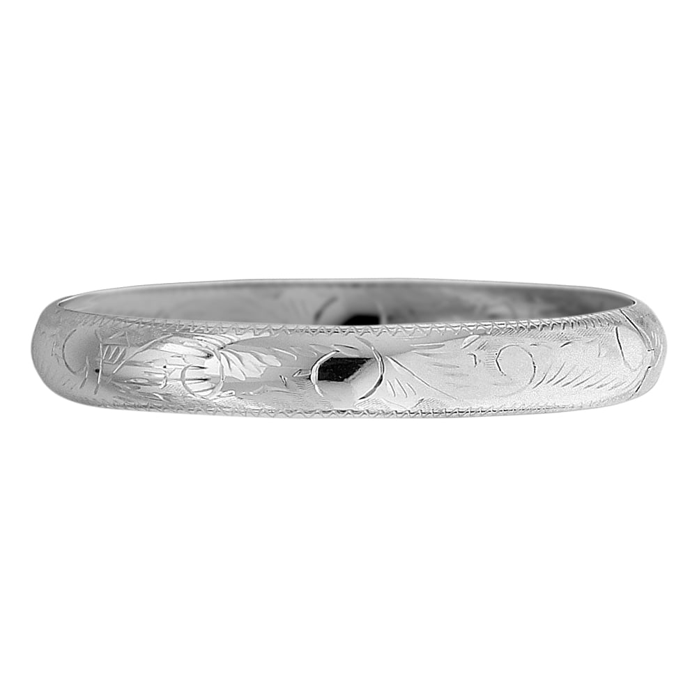 Hinged Bangle in Sterling Silver (10.25mm) Image 2