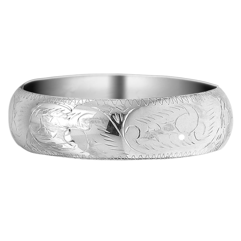 Hinged Bangle in Sterling Silver (20.0mm) Image 2