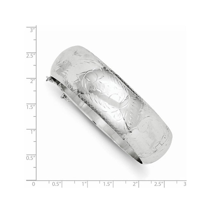 Hinged Bangle in Sterling Silver (20.0mm) Image 3