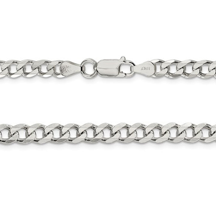 Curb Chain Bracelet in Sterling Silver 7 Inches (6.0mm) Image 1