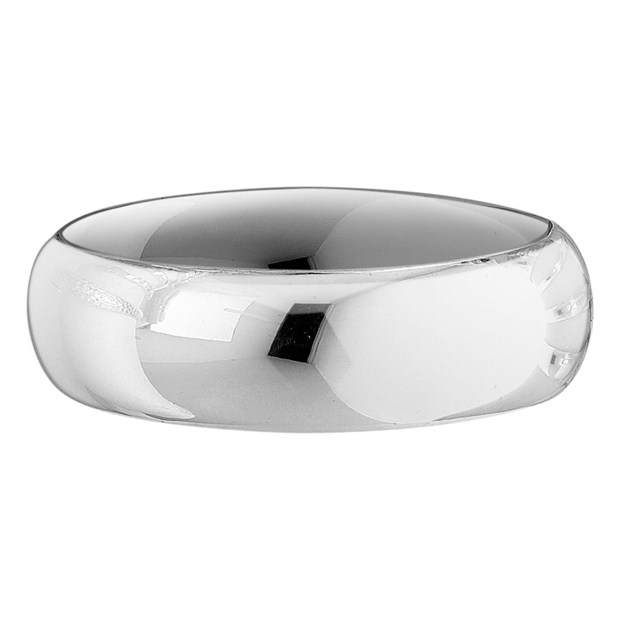 Hinged Bangle in Rhodium Plated Sterling Silver (20.0mm) Image 1