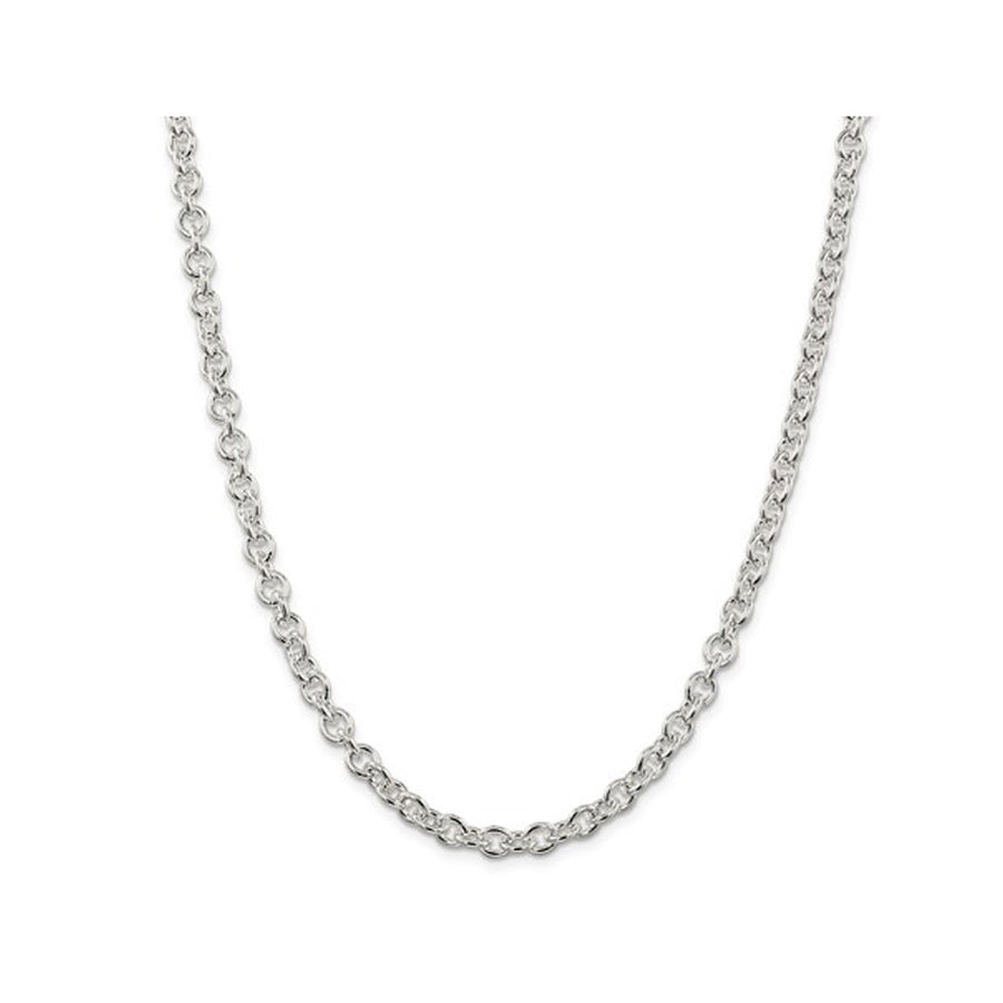 Sterling Silver 6.10mm Cable Chain Necklace -- 24 Inches Image 1