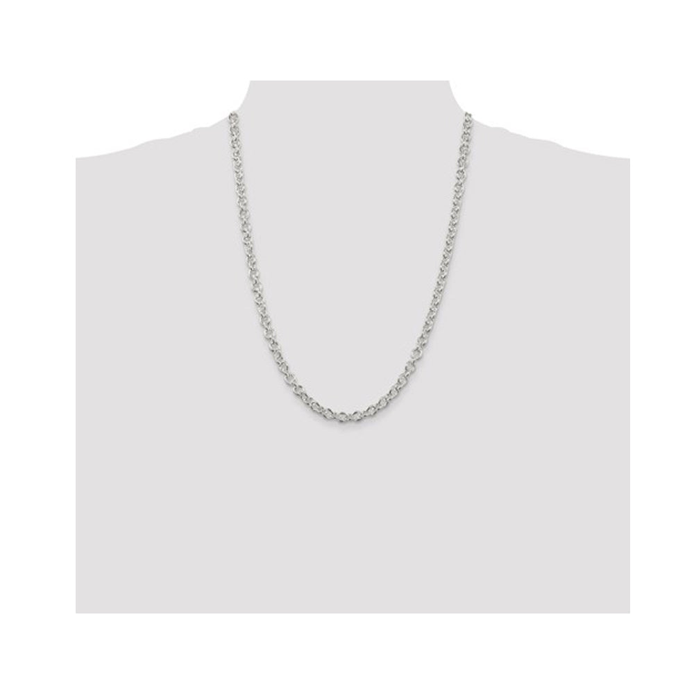 Sterling Silver 6.10mm Cable Chain Necklace -- 24 Inches Image 3