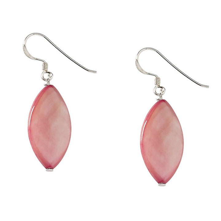 Pink Mother of Pearl Earrings in Sterling Silver Image 2