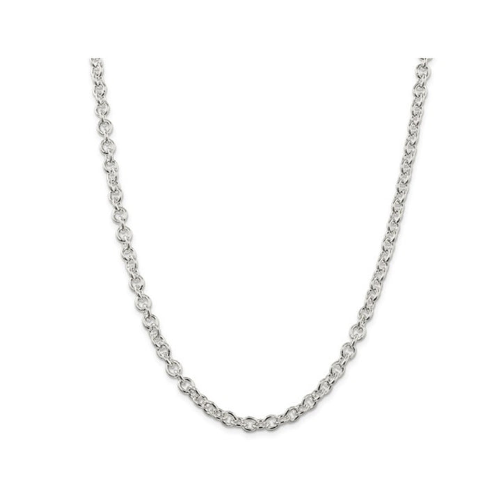 Cable Chain Necklace in Sterling Silver 20 Inches (6.10mm) Image 1