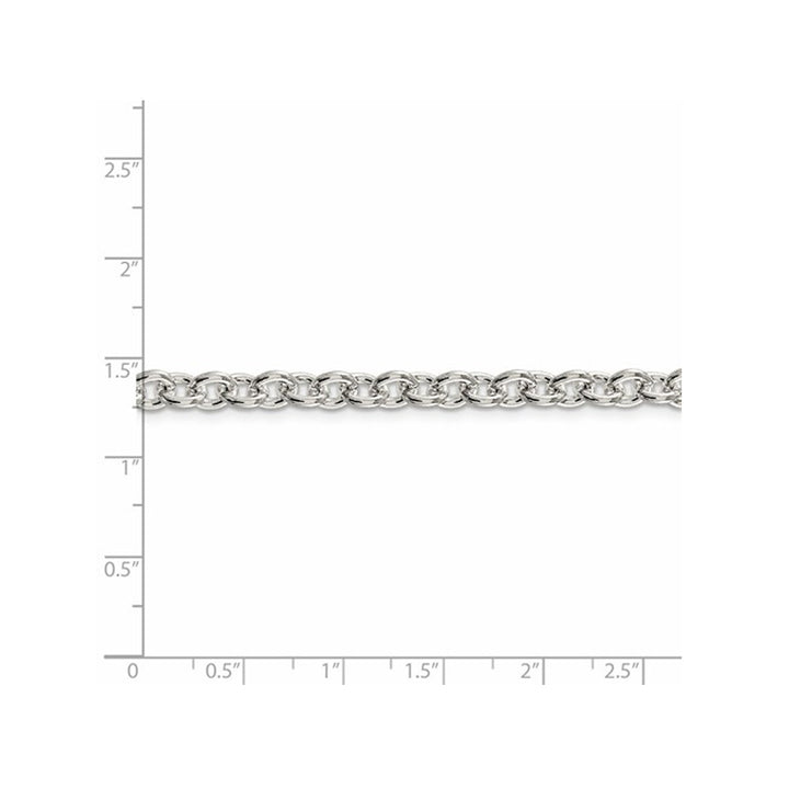 Cable Chain Necklace in Sterling Silver 20 Inches (6.10mm) Image 4