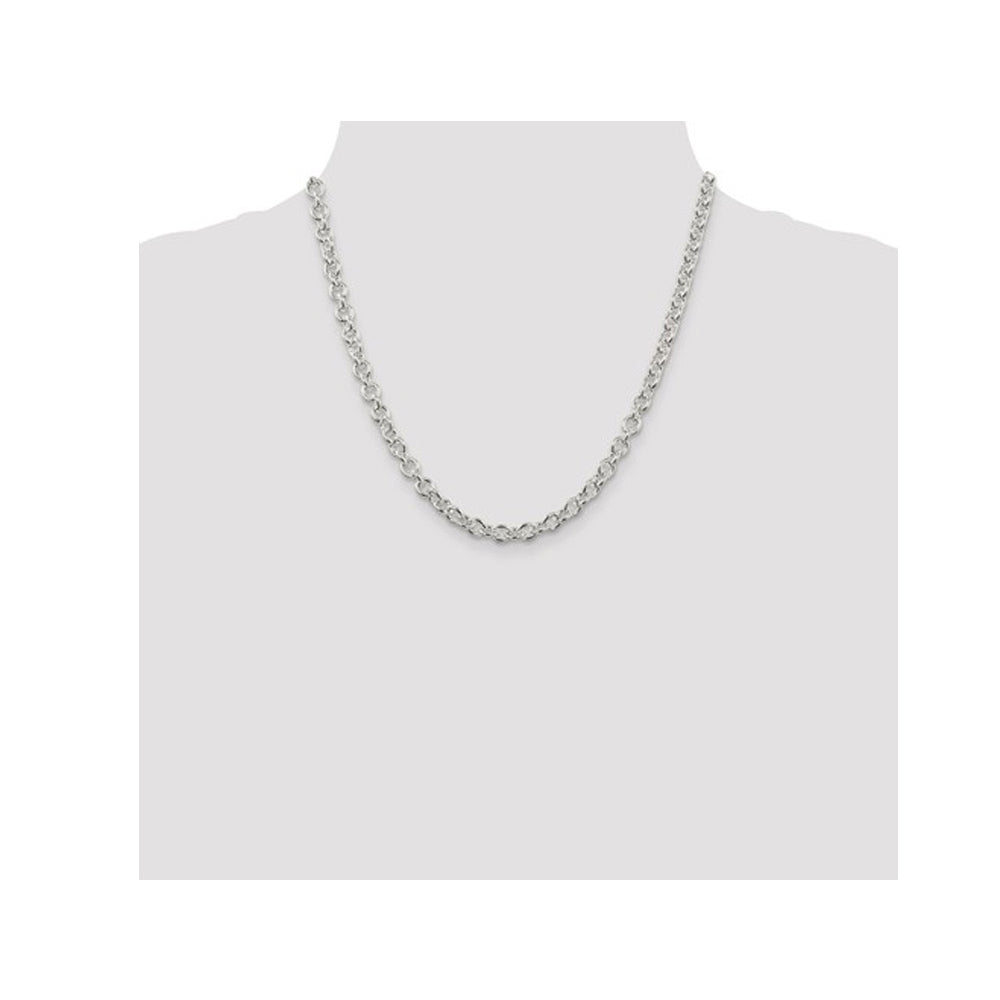 Cable Chain Necklace in Sterling Silver 20 Inches (6.10mm) Image 4