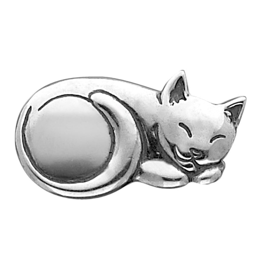 Cat Pin Brooch in Sterling Silver Image 1